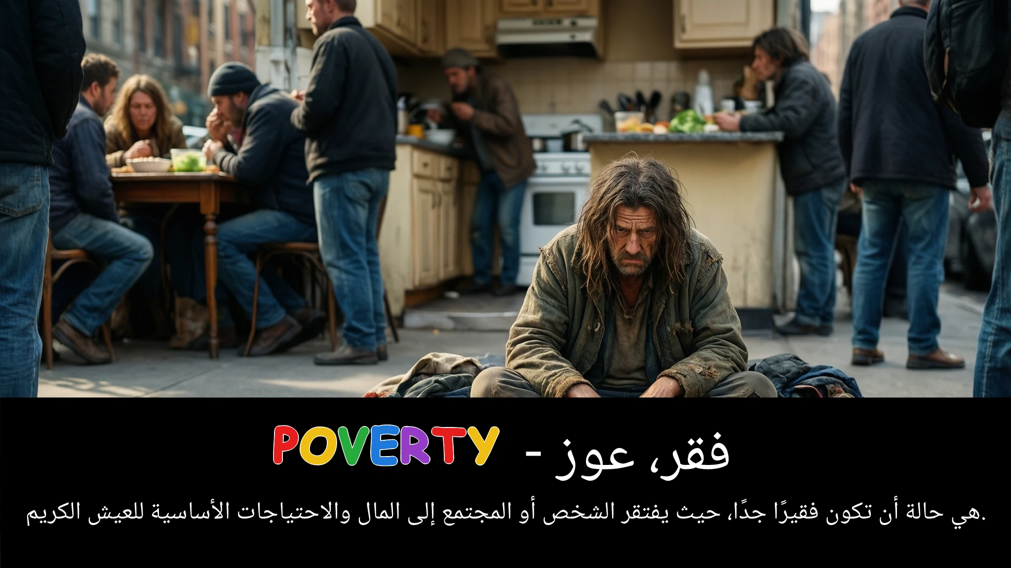 Arabic Illustration for poverty